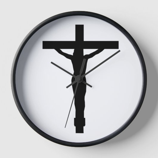 Christelijke wandklok – Crucifix Design (Voorkant)