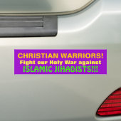 Christelijke WARRIOREN! Bumpersticker (Op auto)