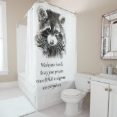 Christelijke waskamer Was uw handen Raccoon Douchegordijn (In situ)