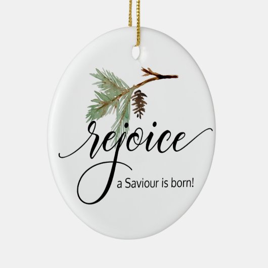 Christelijke Waterverf Kerst Ornament Keramiek (Rechts)