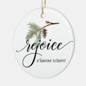 Christelijke Waterverf Kerst Ornament Keramiek (Links)