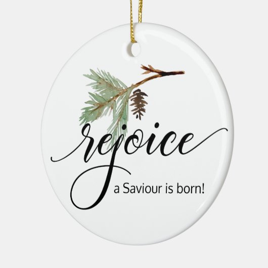 Christelijke Waterverf Kerst Ornament Keramiek (Links)