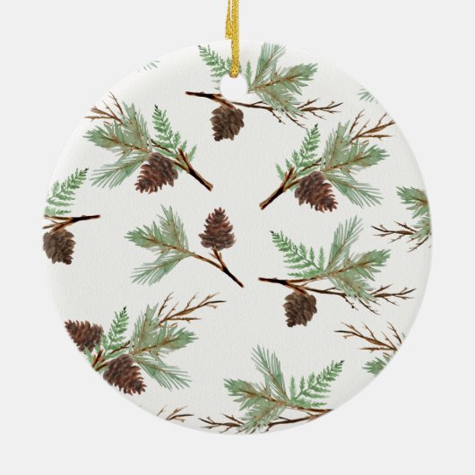 Christelijke Waterverf Kerst Ornament Keramiek (Achterkant)