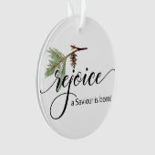 Christelijke Waterverf kerstversiering Ornament (voorkant)