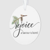 Christelijke Waterverf kerstversiering Ornament (voorkant)