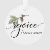 Christelijke Waterverf kerstversiering Ornament (voorkant)