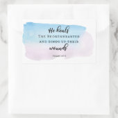 Christelijke waterverf Psalms Bijbelprijsaanduidin Rechthoekige Sticker (Tas)