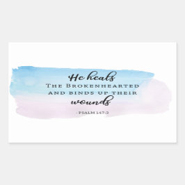 Christelijke waterverf Psalms Bijbelprijsaanduidin Rechthoekige Sticker