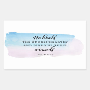 Christelijke waterverf Psalms Bijbelprijsaanduidin Rechthoekige Sticker
