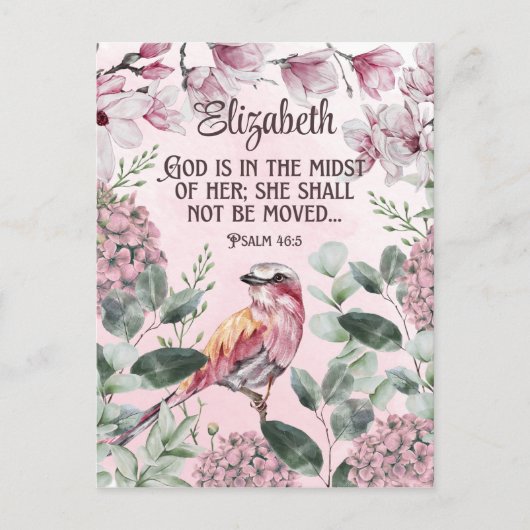 Christelijke Waterverf van scripts Vogelbloemen Na Briefkaart (Voorkant)