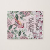 Christelijke Waterverf van scripts Vogelbloemen Na Legpuzzel (Horizontaal)