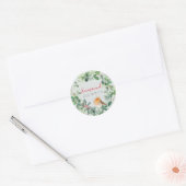 Christelijke Waterverf wekte God met ons aardiger Ronde Sticker (Envelop)