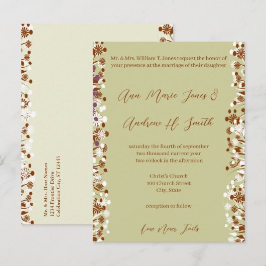 Christelijke weddenschap tussen de aarde en de lie uitnodiging briefkaart (Voorkant / Achterkant)