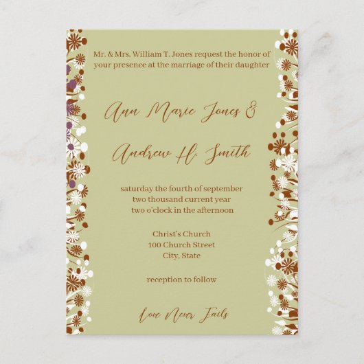 Christelijke weddenschap tussen de aarde en de lie uitnodiging briefkaart (Voorkant)