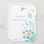 Christelijke weddenschap Uitnodiging Vogelbloemen (Achterkant)