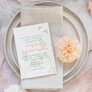 Christelijke weddenschap Uitnodiging Vogelbloemen