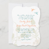 Christelijke weddenschap Uitnodiging Vogelbloemen (Voorkant)