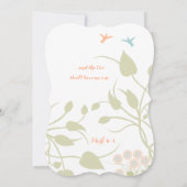 Christelijke weddenschap Uitnodiging Vogelbloemen (Achterkant)