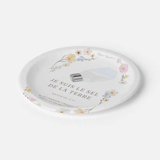 Christelijke wegwerpafval - "Aarde zout" Papieren Bordje (Gekanteld)