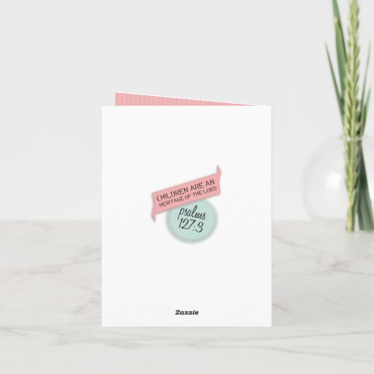 Christelijke wenskaart gefeliciteerd zwangerschap kaart (Achterkant)