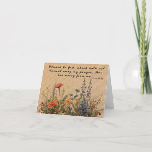 Christelijke wenskaart: Psalm 66:20 Kaart