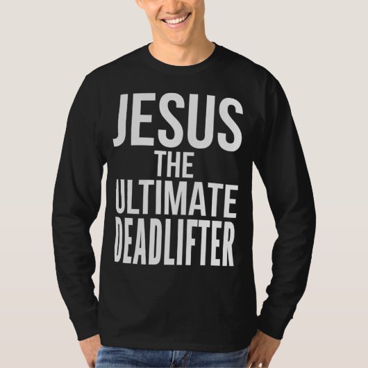 Christelijke werkuitval Doadlift Gewichtstoets Jez T-shirt (Voorkant)