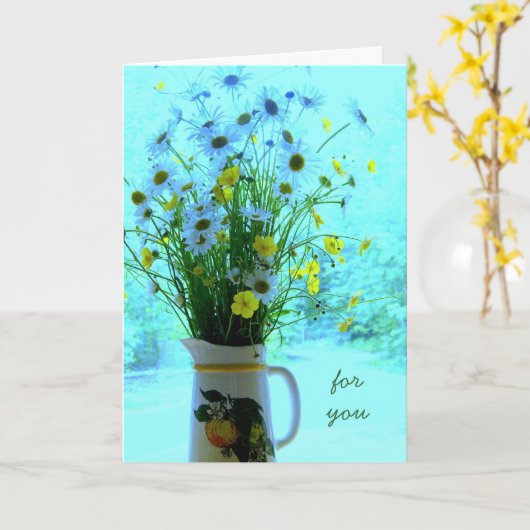 Christelijke wilde bloemen Birthday Kaart (Gele Bloem)