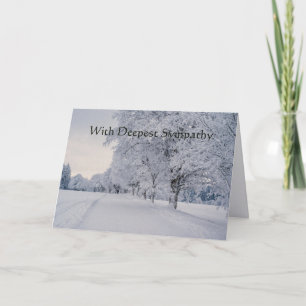 Christelijke Winter Sneeuw Bomen Vorst Medeleven Kaart