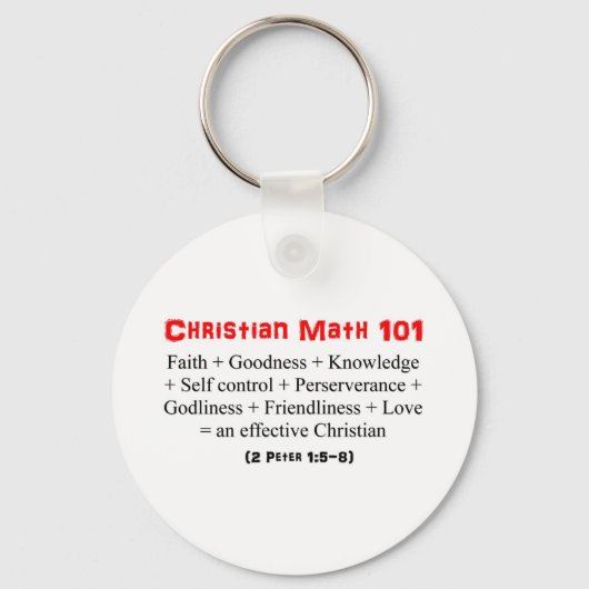 Christelijke Wiskunde 101 Sleutelhanger (Voorkant)