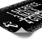 CHRISTELIJKE WISKUNDE 1+3=4 1SACRIFICE + 3NAILS =  POSTER (Hoek)