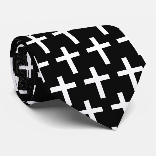 Christelijke witte, aanpasbare achtergrond stropdas (Opgerold)