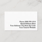 Christelijke Witte Fluffy Clouds Sky Cross Church Visitekaartje (Achterkant)