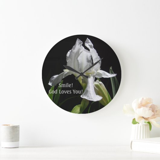 Christelijke witte iris glimlach! God houdt van je Grote Klok (Huis)