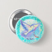 Christelijke Wonderen Duif Ronde Button 5,7 Cm (Voorkant /achterkant)