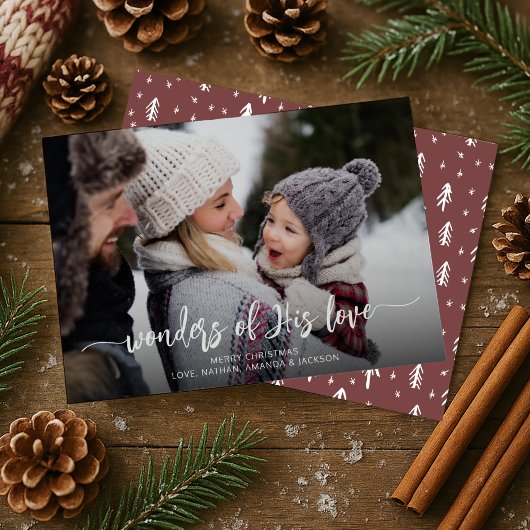 Christelijke wonderen van zijn liefdeskerst feestdagenkaart