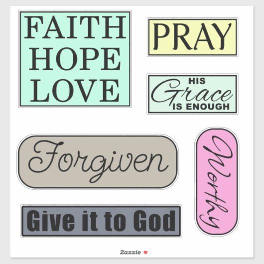 Christelijke woordbundel sticker (Vel)