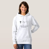 Christelijke woorden hoodie (Voorkant volledig)