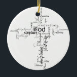 Christelijke woorden keramisch ornament<br><div class="desc">Christelijke woordcollage</div>