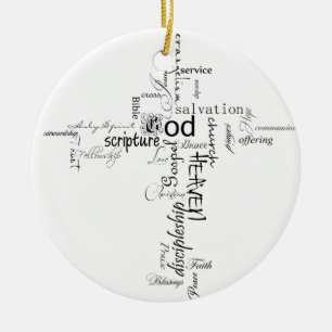 Christelijke woorden keramisch ornament