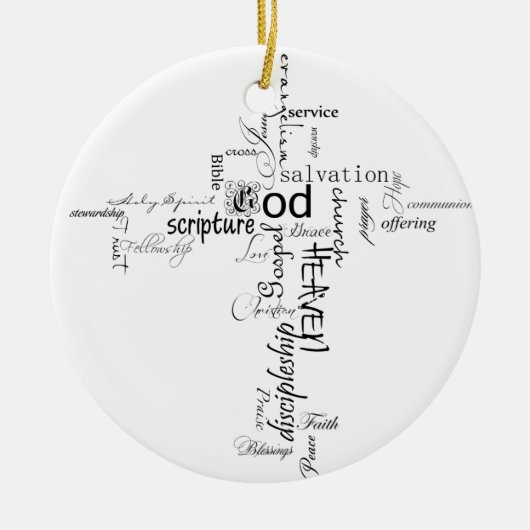 Christelijke woorden keramisch ornament (Voorkant)