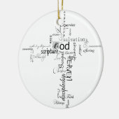 Christelijke woorden keramisch ornament (Links)