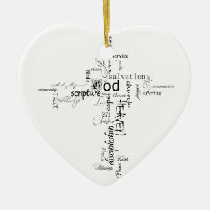 Christelijke woorden keramisch ornament