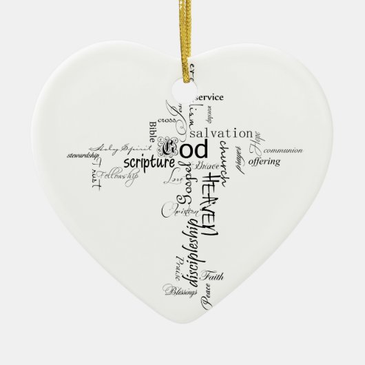 Christelijke woorden keramisch ornament (Voorkant)