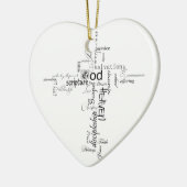 Christelijke woorden keramisch ornament (Links)