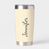 Christelijke woorden kruisen gepersonaliseerd geïsoleerde drinkbeker (Achterkant)