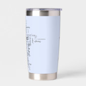 Christelijke woorden kruisen gepersonaliseerd geïsoleerde drinkbeker (Links)