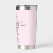 Christelijke woorden kruisen gepersonaliseerd geïsoleerde drinkbeker (Links)