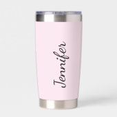 Christelijke woorden kruisen gepersonaliseerd geïsoleerde drinkbeker (Achterkant)