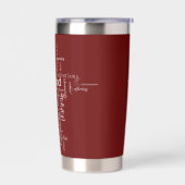 Christelijke woorden kruisen gepersonaliseerd geïsoleerde drinkbeker (Links)