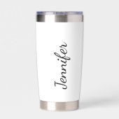 Christelijke woorden kruisen gepersonaliseerd geïsoleerde drinkbeker (Achterkant)